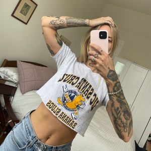 CROP UC SANTA CRUZ BANANA SLUGS TSHIRT